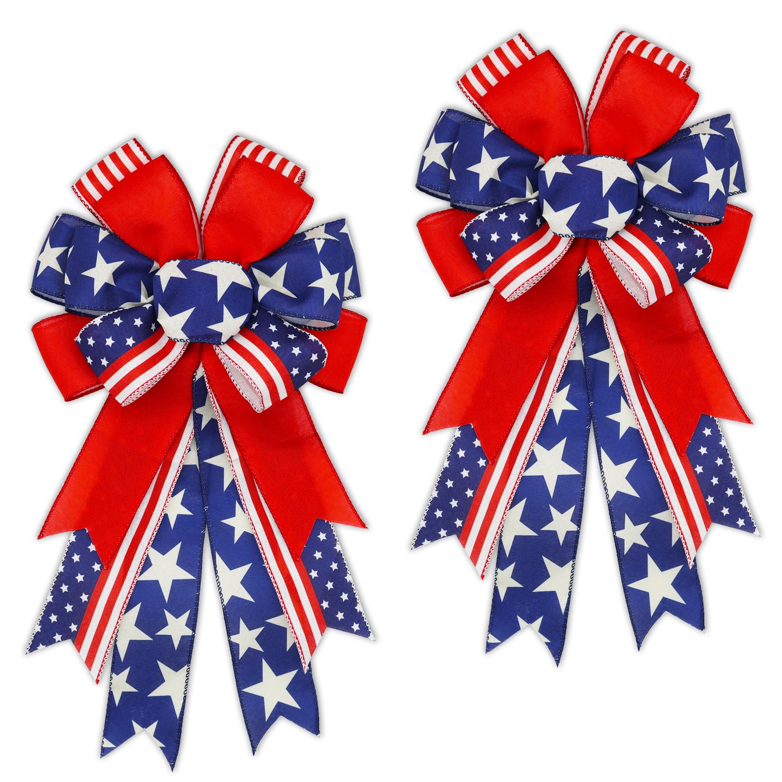 Montekin large 4th of July bow on wreath for durable outdoor decor