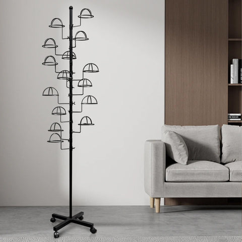 Montex hat rack space-saving display suitable for home or shop spaces.