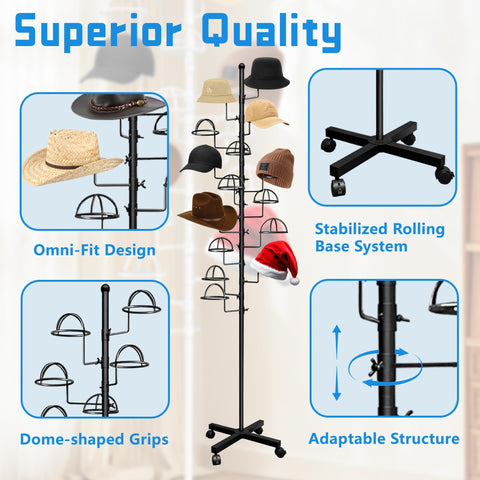 Montex hat rack tree design helping organize hats neatly.