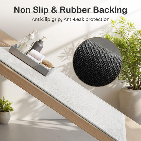 MontVoo absorbent chenille mat dries quickly to keep floors dry.