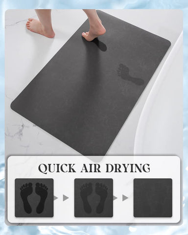 MontVoo absorbent surface soaks up water after showers to keep floors dry.