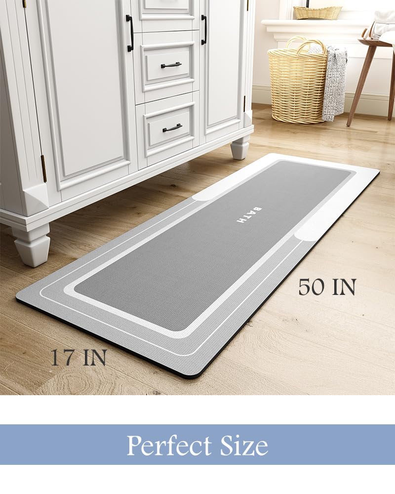 MontVoo easy-clean grey mat wipes down quickly for tidy upkeep