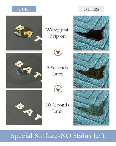 MontVoo bath mat diatomaceous-earth surface showcases quick-dry, highly absorbent texture.