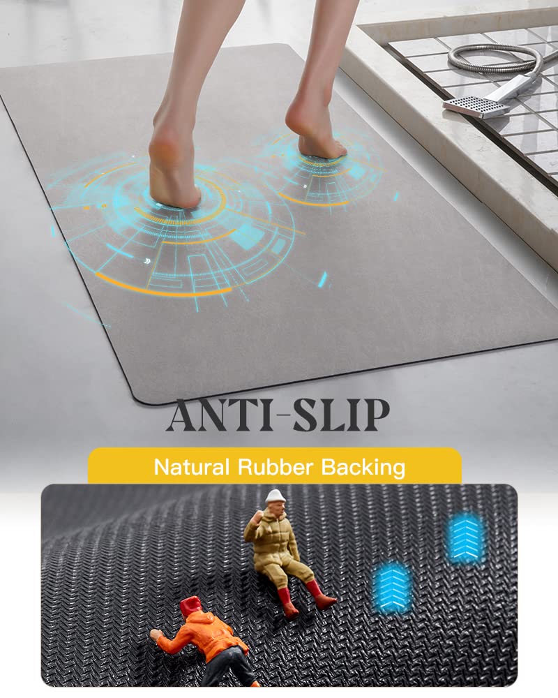MontVoo easy-clean bath mat with hairless layer for simple maintenance
