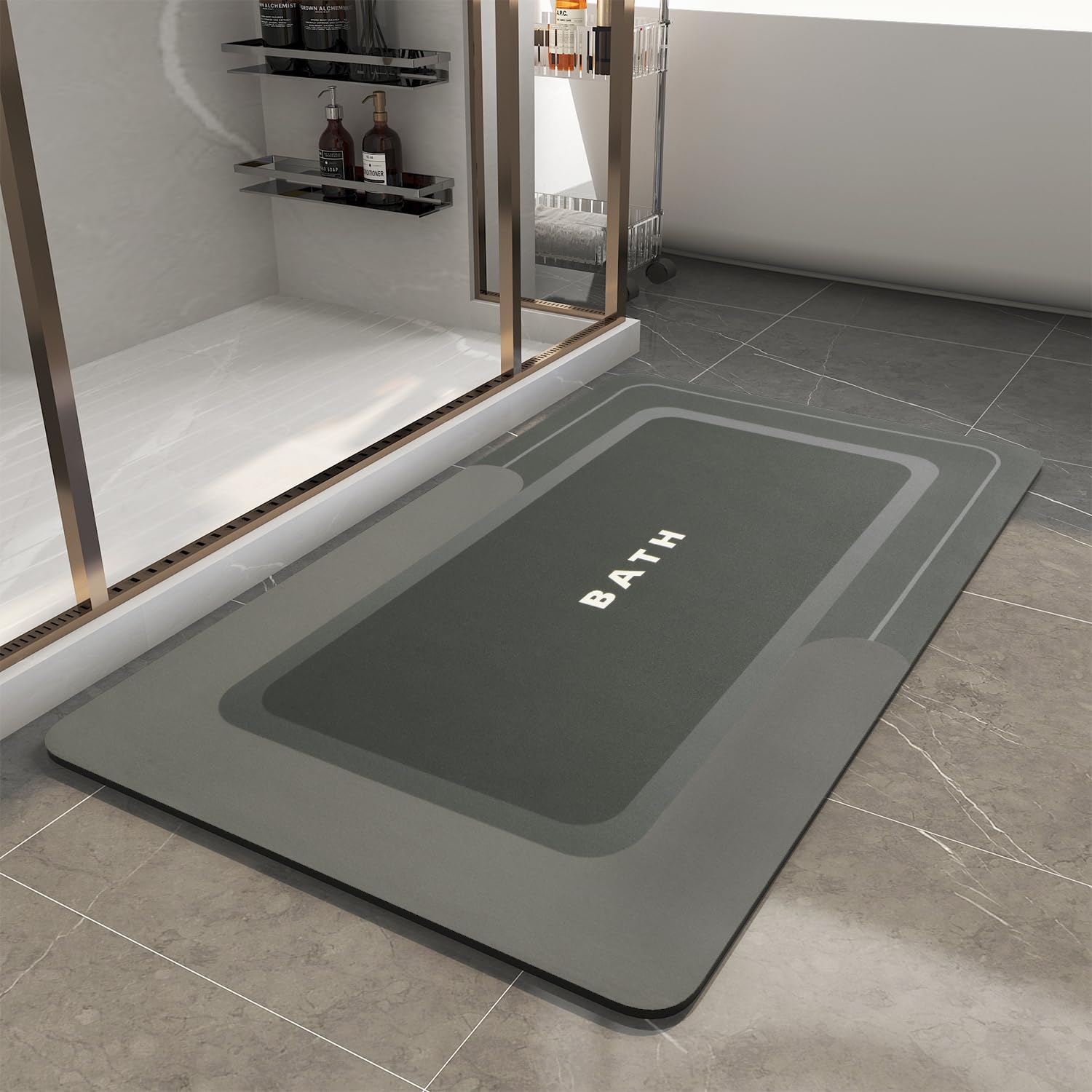 MontVoo bath mat non-slip design provides stable footing on wet bathroom floors.