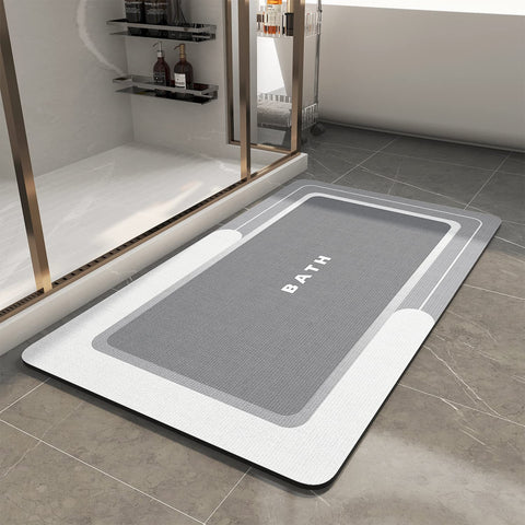 MontVoo bath mat non-slip surface keeps bathroom floors safe after showers.
