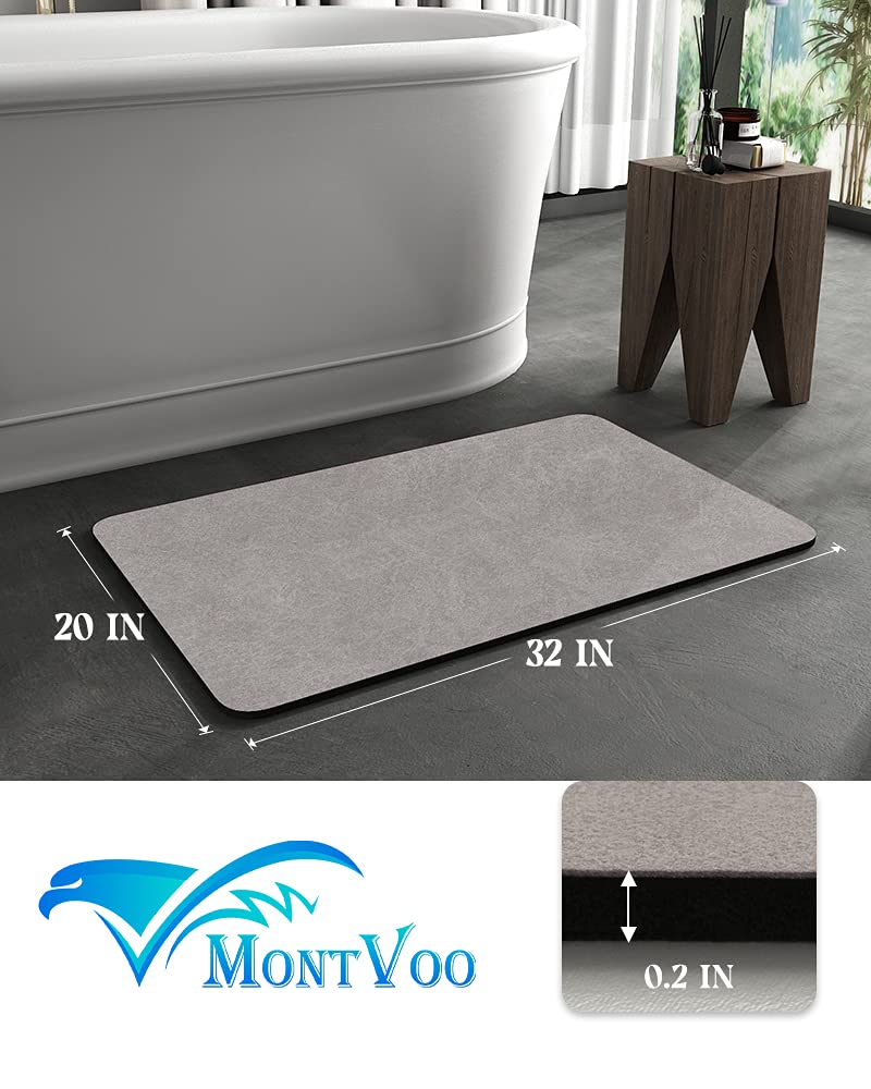 MontVoo anti-slip bathroom mat provides secure grip on wet surfaces.
