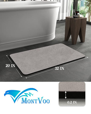 MontVoo anti-slip bathroom mat provides secure grip on wet surfaces.