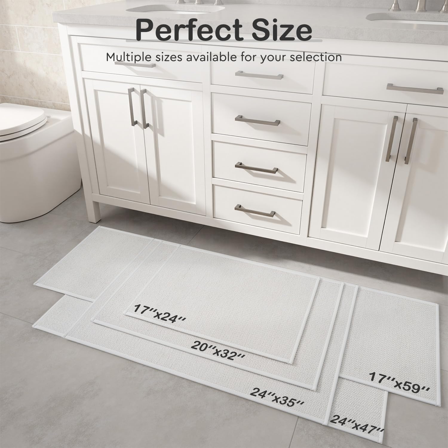 MontVoo soft plush surface enhances any bathroom aesthetic.