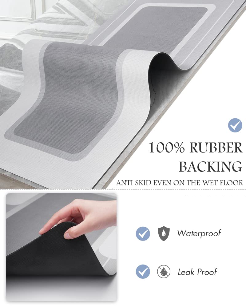 MontVoo leather-like grey surface mat combines easy maintenance with soft comfort