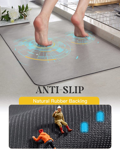 MontVoo bath mat under-door fit for tight spaces and entryways.
