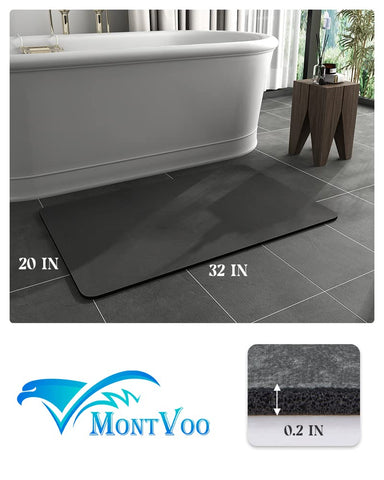 MontVoo multiuse bath mat suitable for bathrooms, kitchens, and entryways.