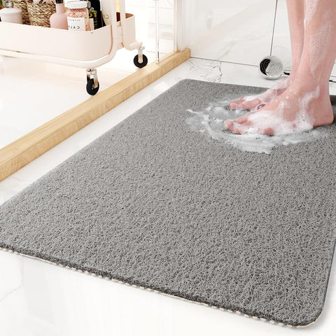 MontVoo non-slip bathtub mat texture close-up showing secure grip and soft comfort