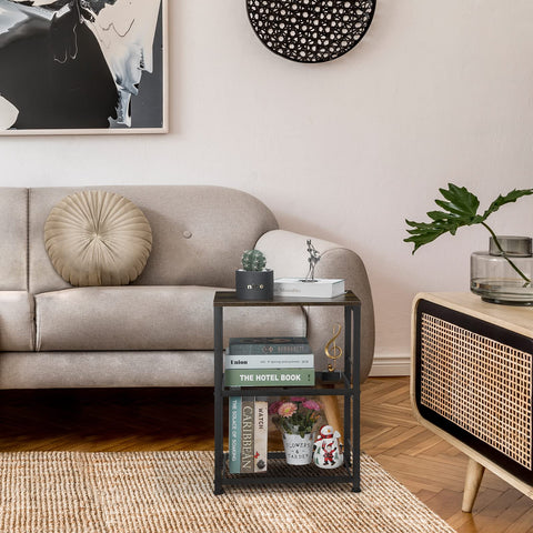 MOOACE sturdy metal frame supporting three-tier storage