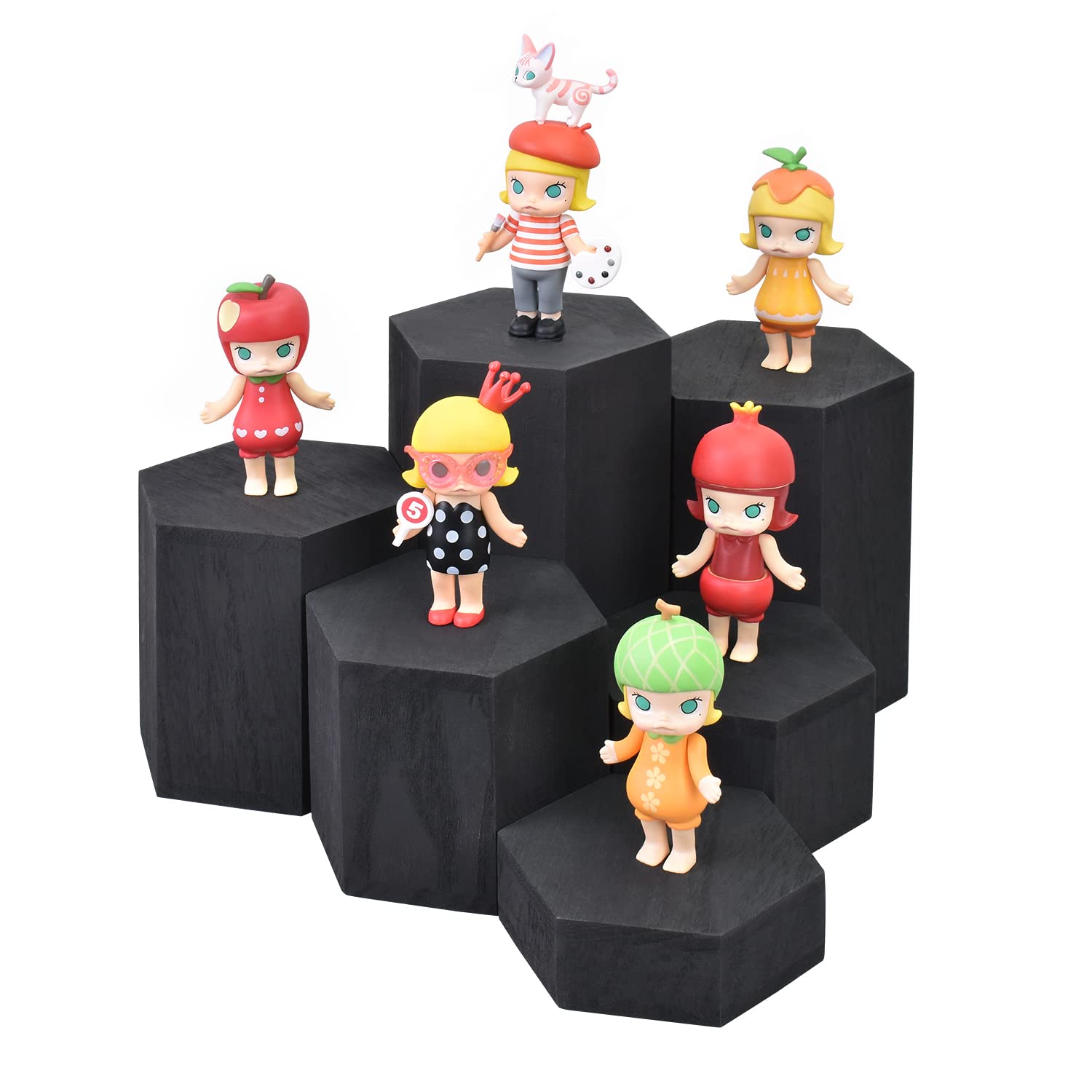 MOOCA black display stand elevates items on a countertop