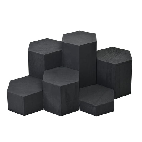 MOOCA wooden risers close-up shows natural grain and craftsmanship