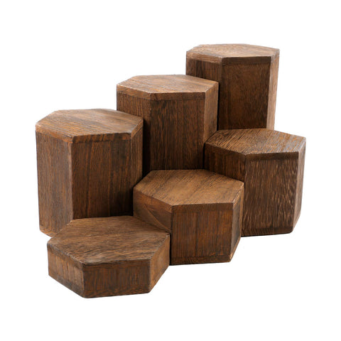 Six heights for rings, watches, and bracelets with MOOCA hexagon risers