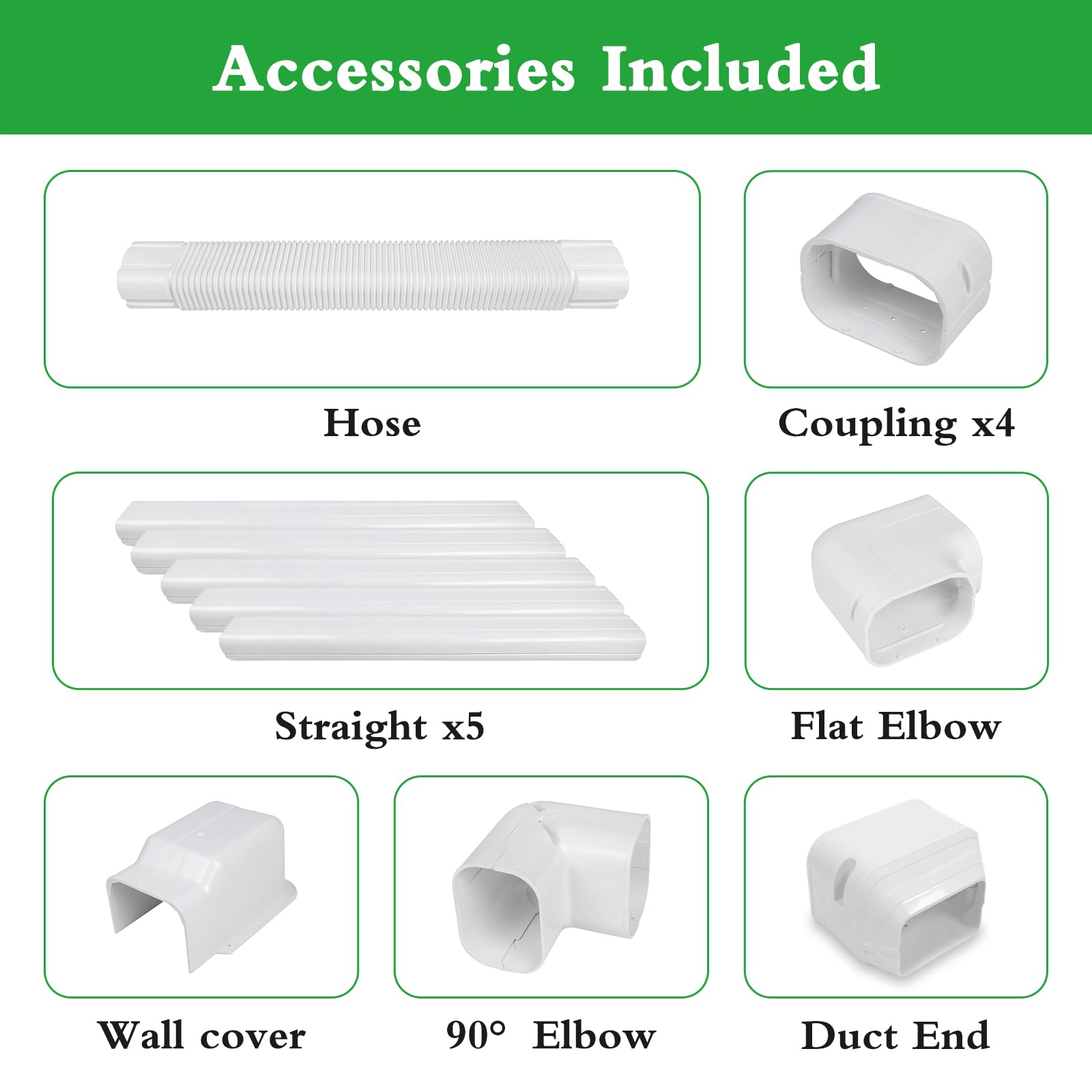 MOOITEK line set cover straight pieces create a uniform exterior appearance.