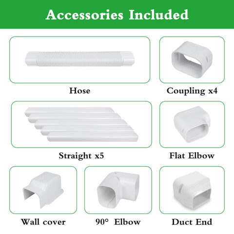 MOOITEK line set cover straight pieces create a uniform exterior appearance.