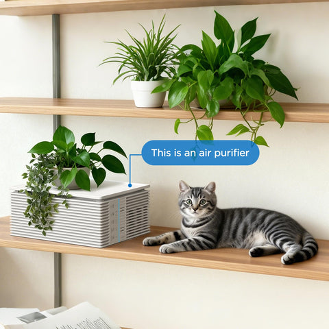 MOOKA air purifier using 4D filtration technology for efficient pollutant capture