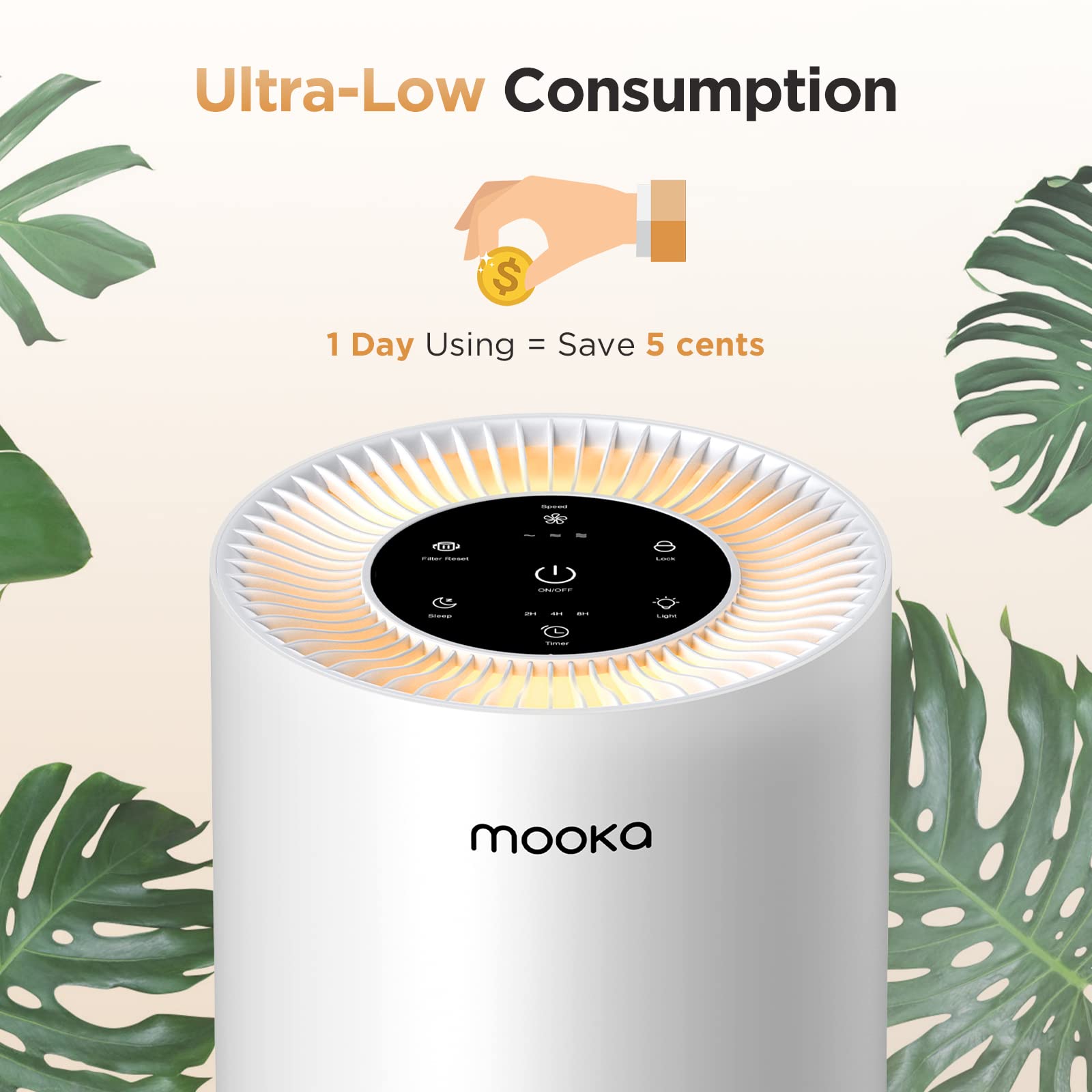 MOOKA AP-S0610L pet odors and dander removal for cleaner living spaces