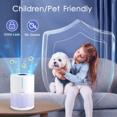 MOOKA child lock protects settings around kids and pets.