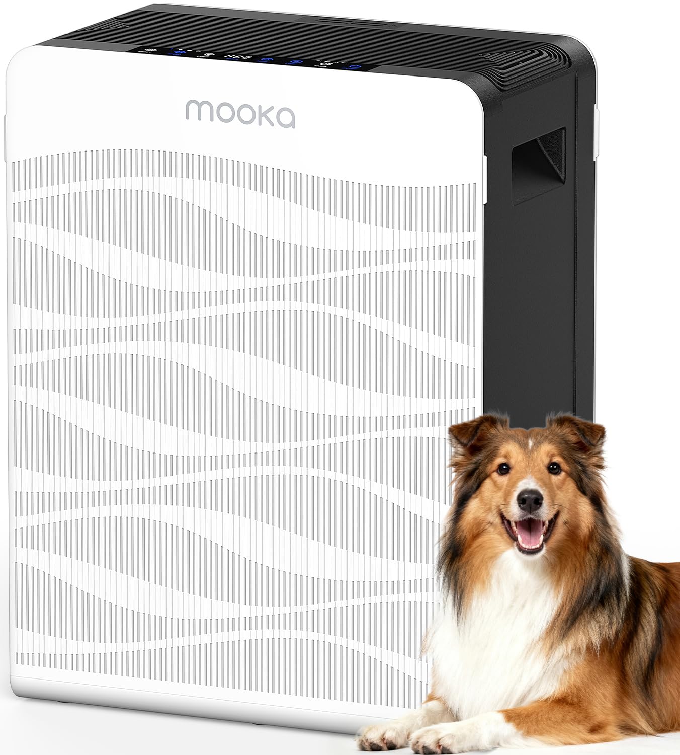 MOOKA air purifier with dual inlet design for fast large-room purification