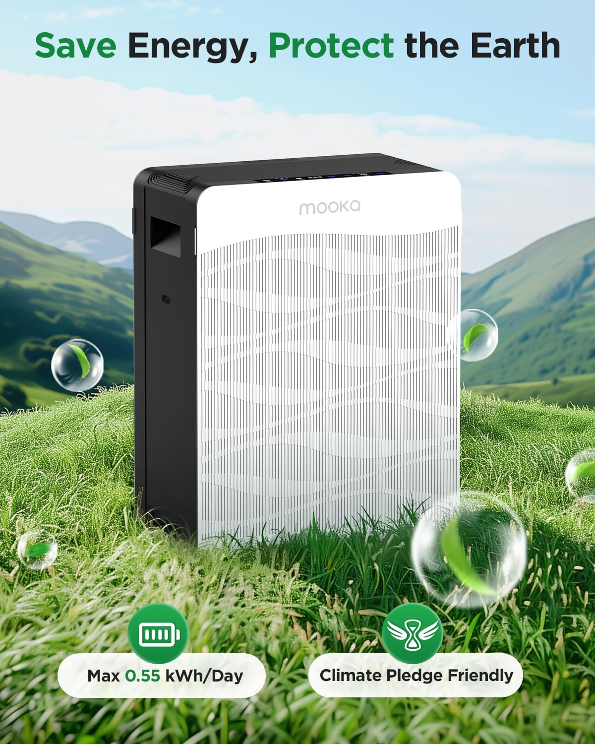 MOOKA essential oil diffuser adds calming fragrance while purifying air