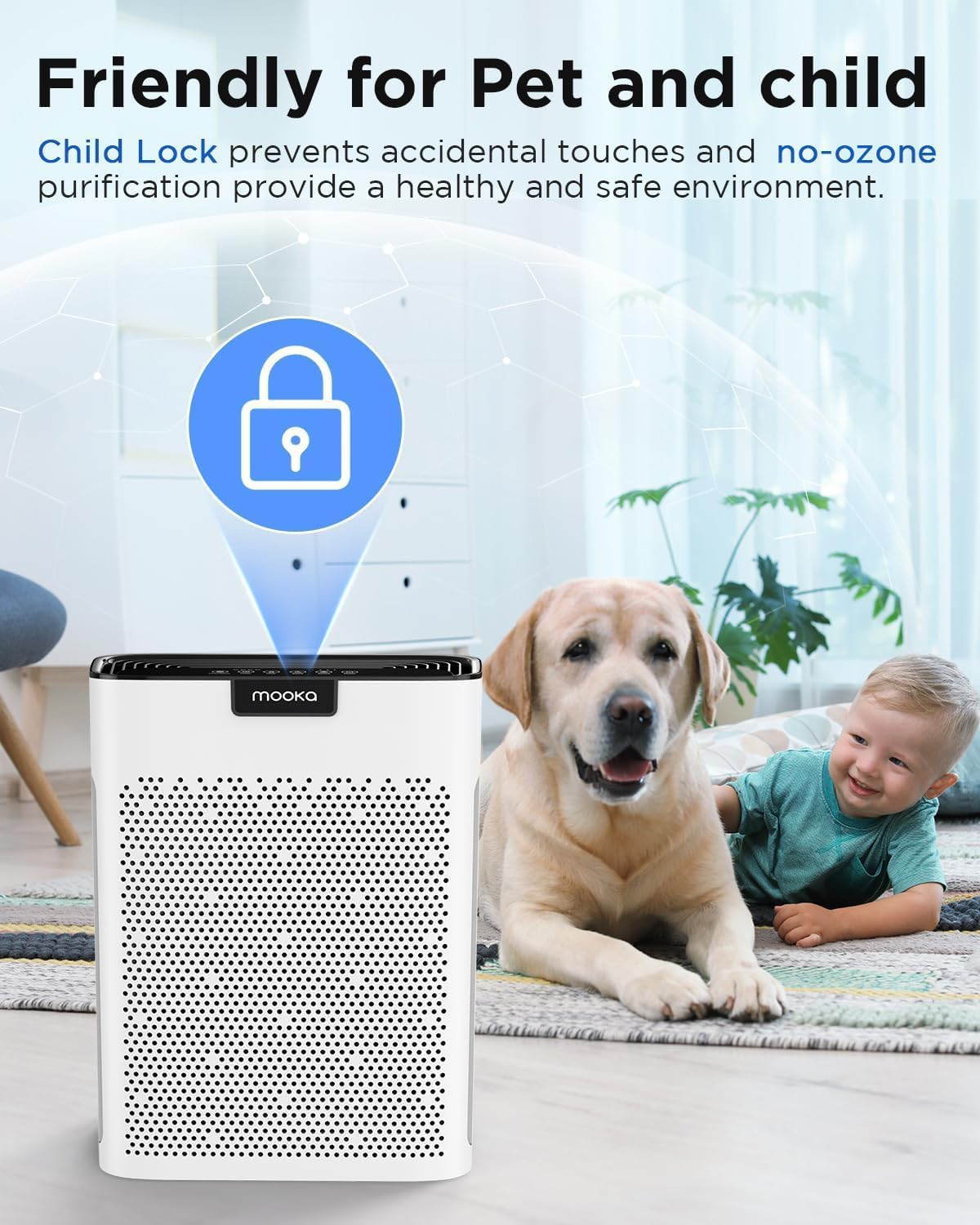 MOOKA filter reminder indicator helps you maintain optimal purification.