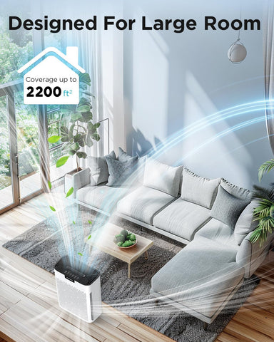 MOOKA H13 HEPA filter with washable pre-filter captures fine particles effectively.