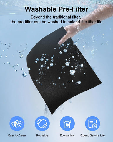 MOOKA purifier side inlets highlight enhanced airflow for large spaces.