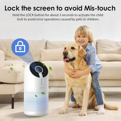 MOOKA large room purifier designed for pet owners and families.