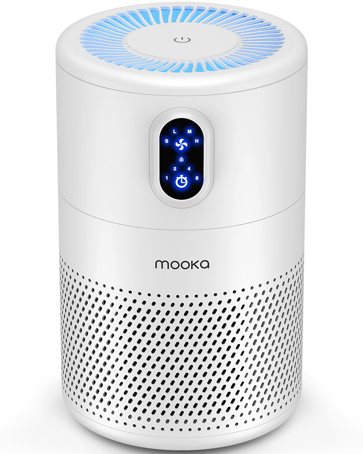 MOOKA B-D02L air purifier designed for large rooms up to 1076 ft²