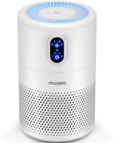 MOOKA B-D02L air purifier designed for large rooms up to 1076 ft²