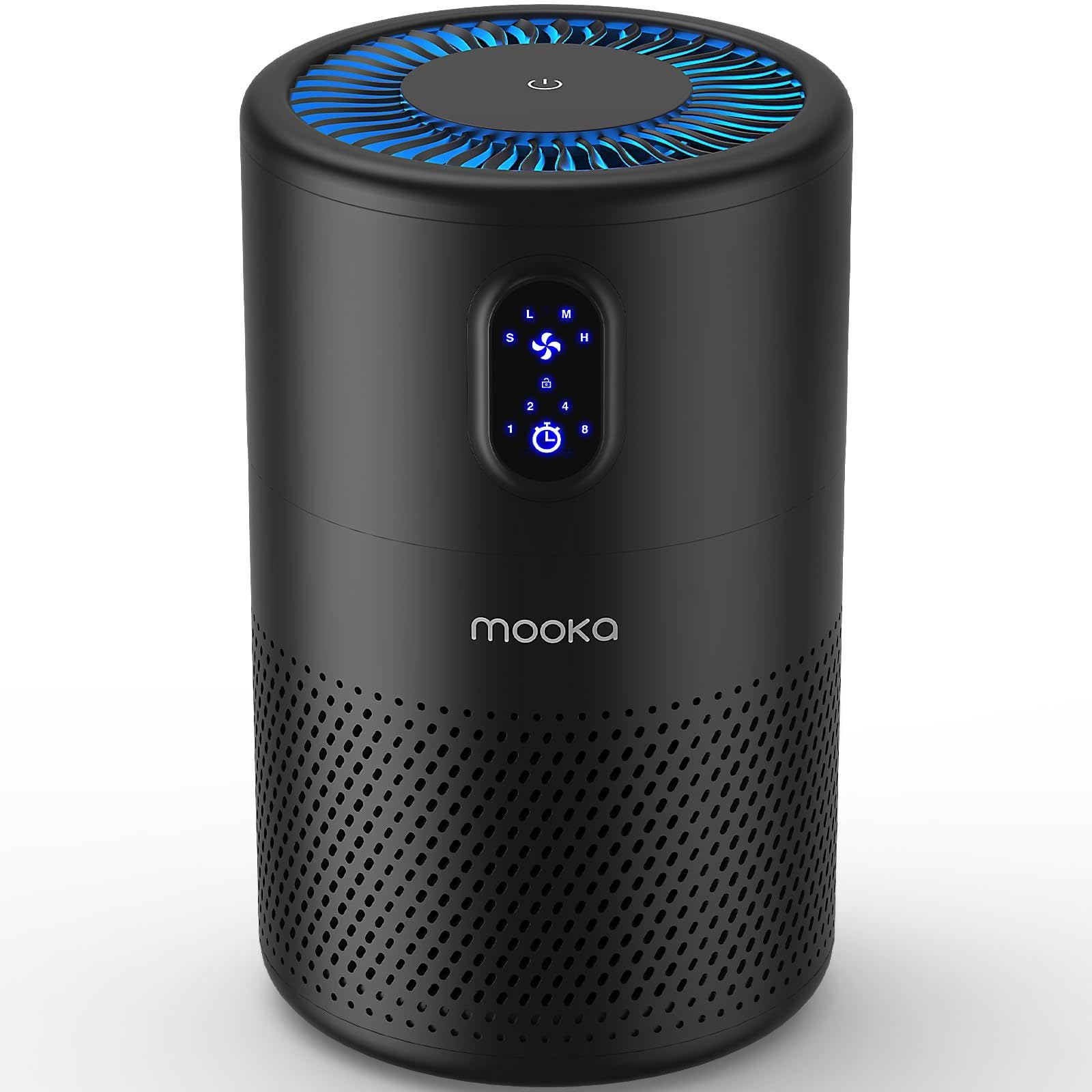 MOOKA B-D02L air purifier for large rooms with true HEPA filtration