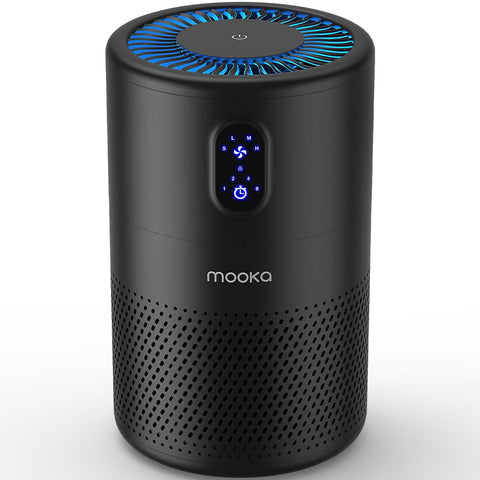 MOOKA B-D02L air purifier for large rooms with true HEPA filtration
