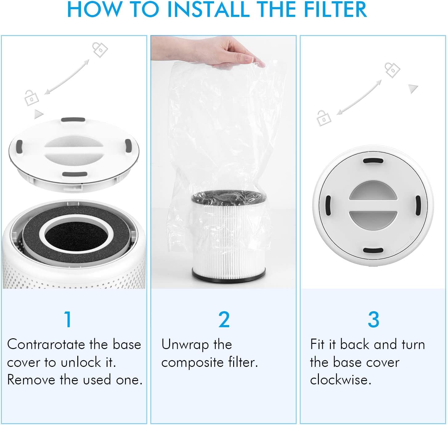 MOOKA B-D02L sealed-pack filter stays fresh until replacement