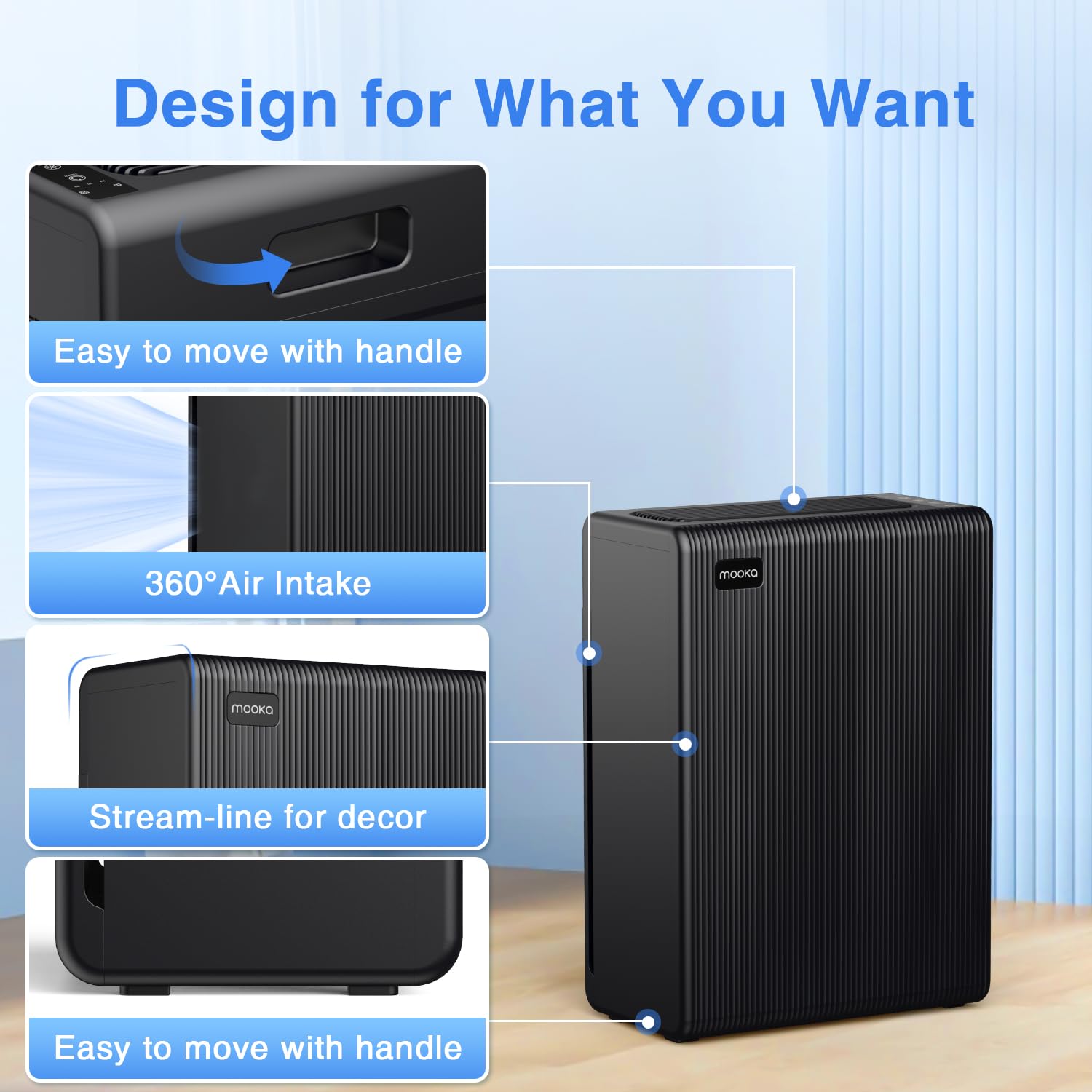MOOKA FAMILY E-300L smoke and odor removal in a kitchen setting