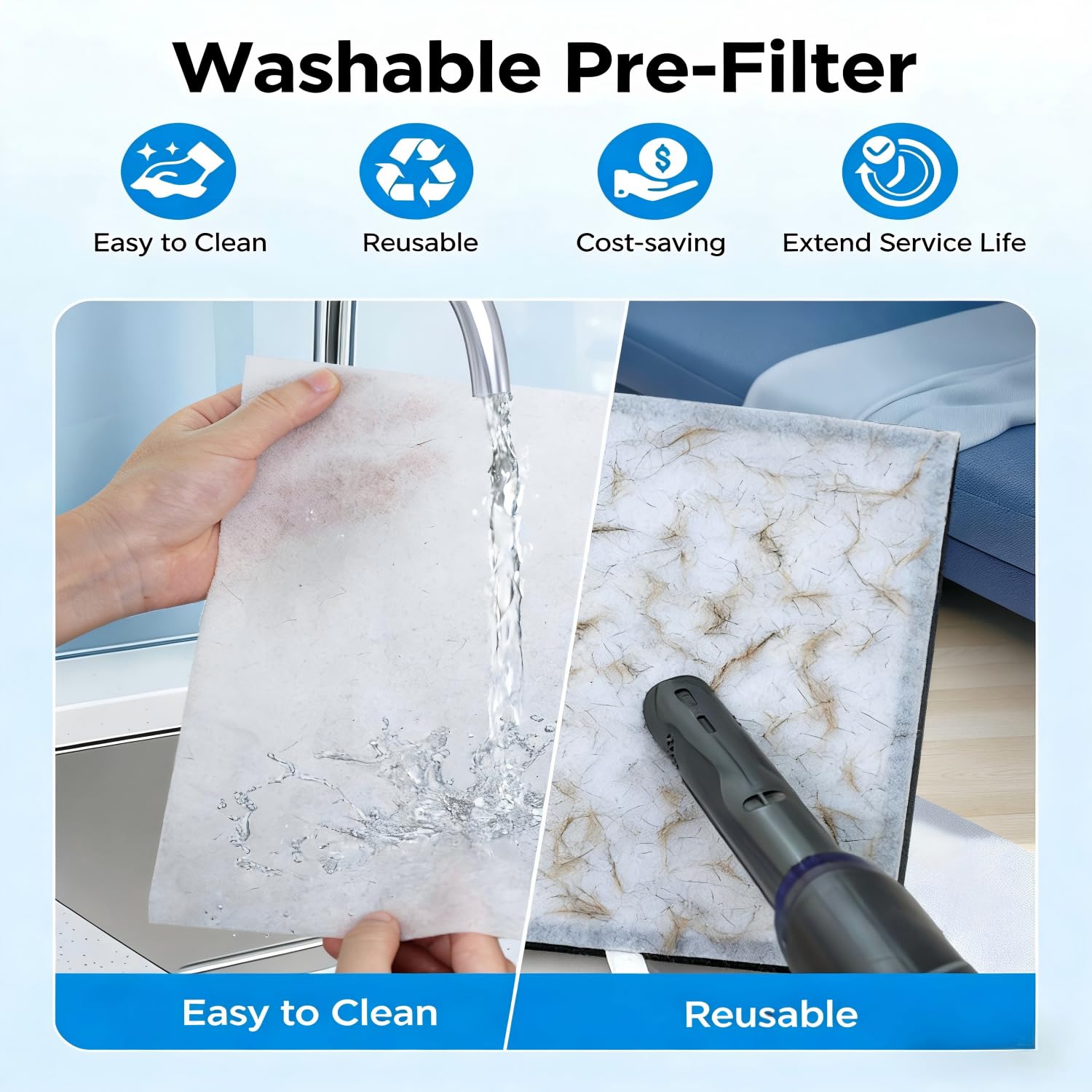 MOOKA HKB320F HEPA filter traps fine particles for cleaner air.