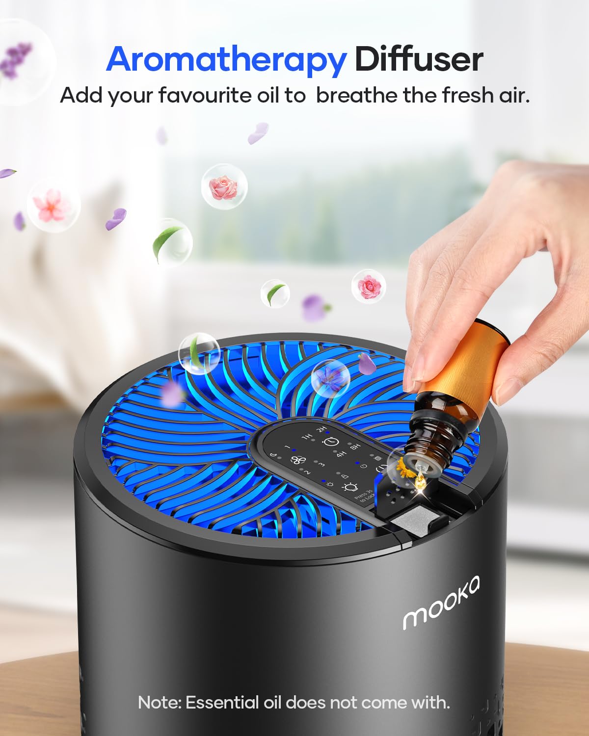 MOOKA KJ067L ultra-quiet sleep mode keeps nights peaceful.
