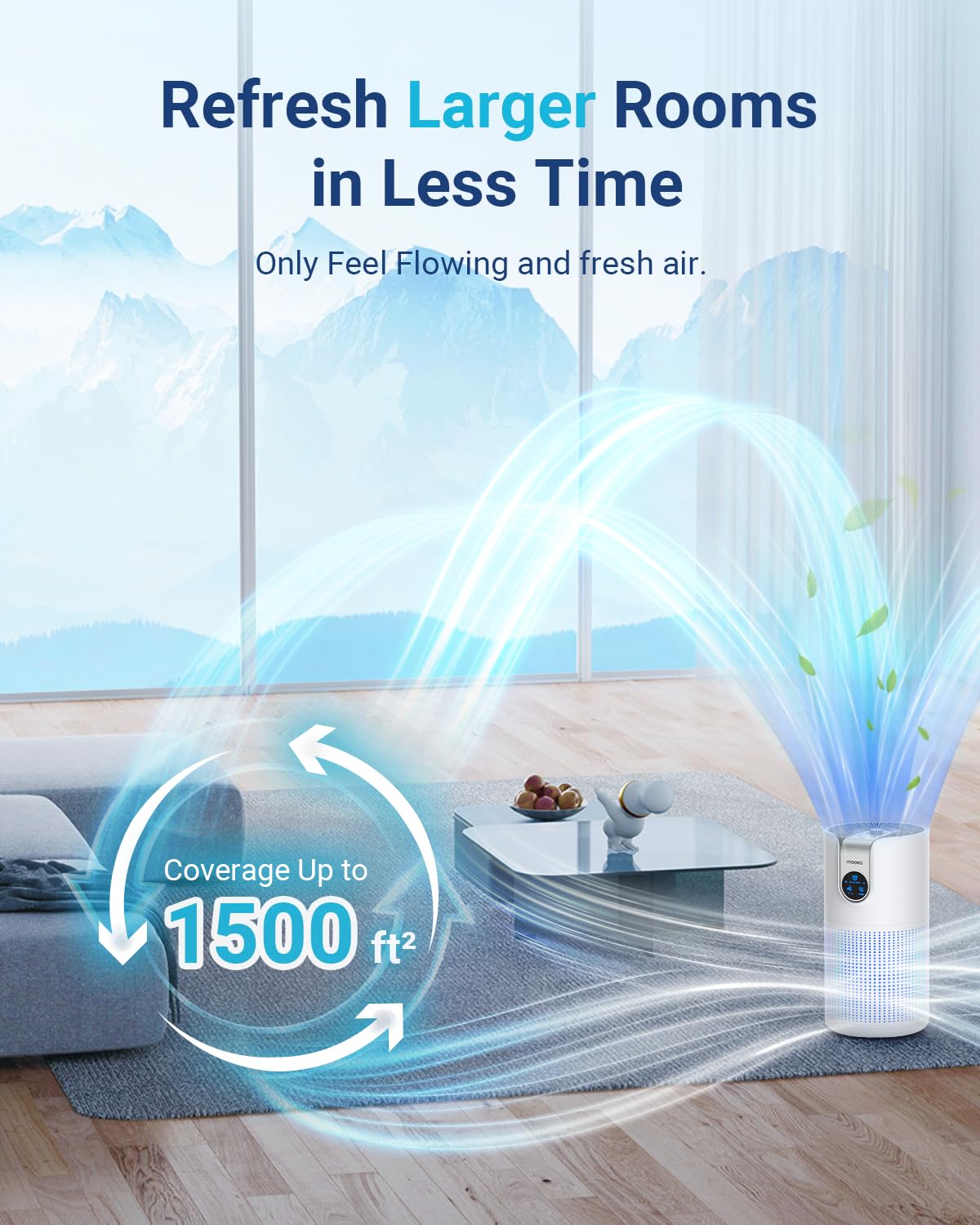 MOOKA M03 aromatherapy diffuser top for subtle fragrance.
