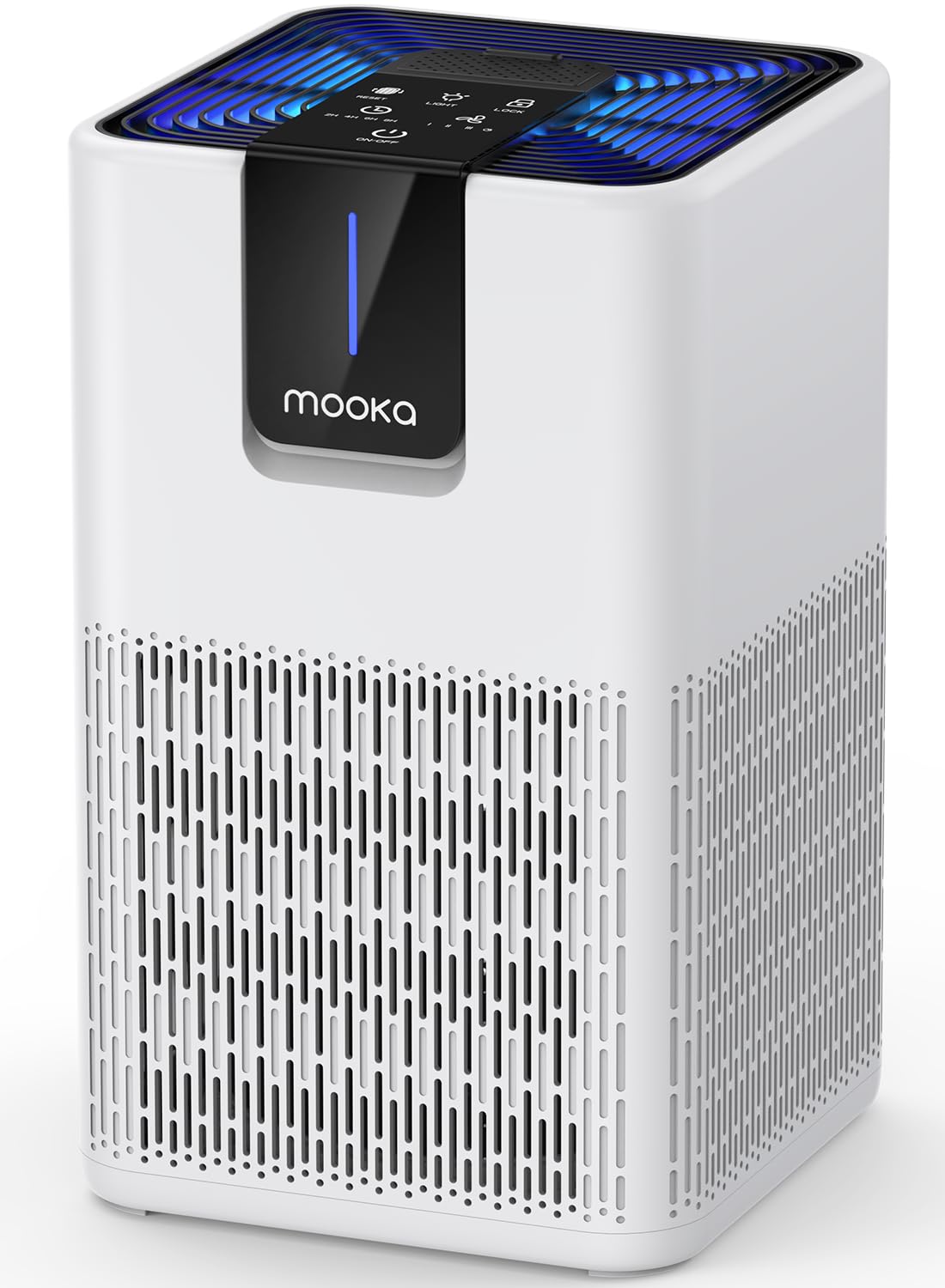 MOOKA M05 air purifier front view with quiet operation