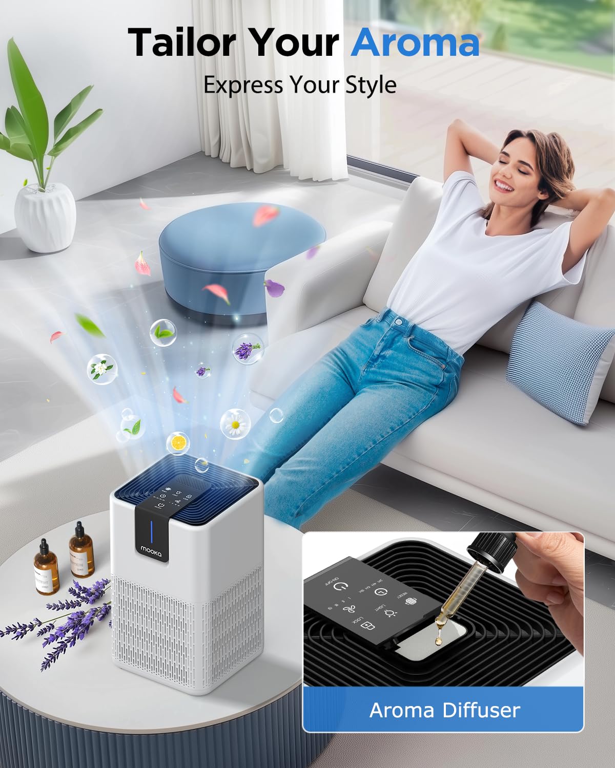 MOOKA M05 aromatherapy function with essential oils