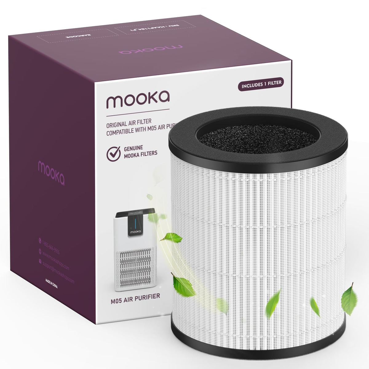 MOOKA M05 official replacement label confirms authentic fit.