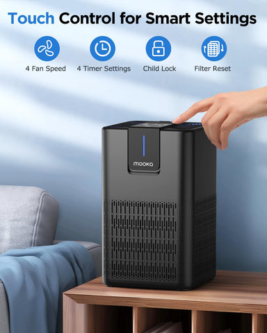 MOOKA M05 reduces pet odors in living spaces.