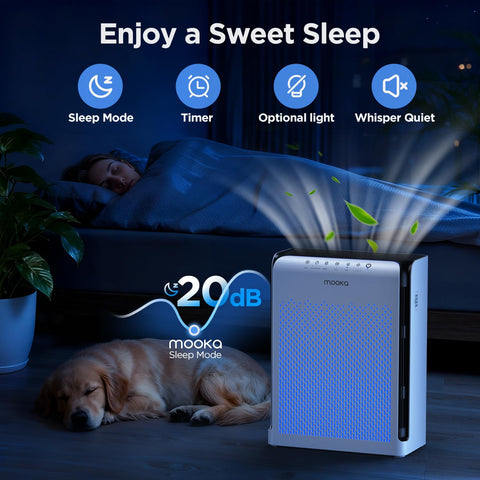 MOOKA M200L 360° intake speeds up purification around the space