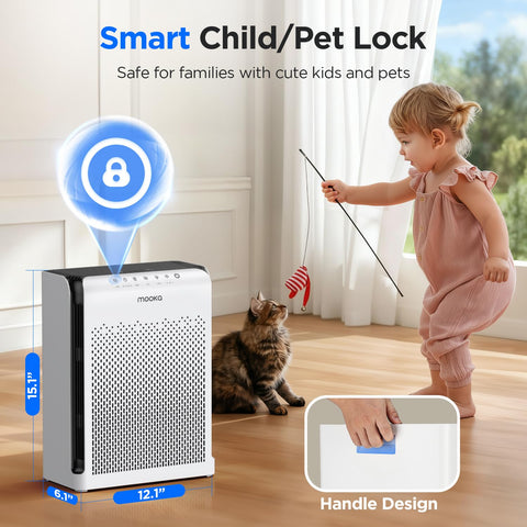 MOOKA M200L safety lock protects children and pets during operation
