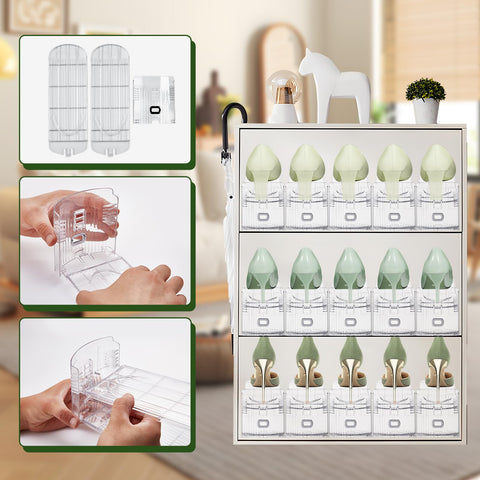 MOOKNAT closet organization on a shelf with multiple pairs neatly lined