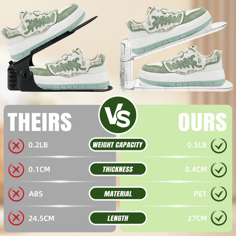MOOKNAT shoe organizers support varied footwear including heels and sneakers
