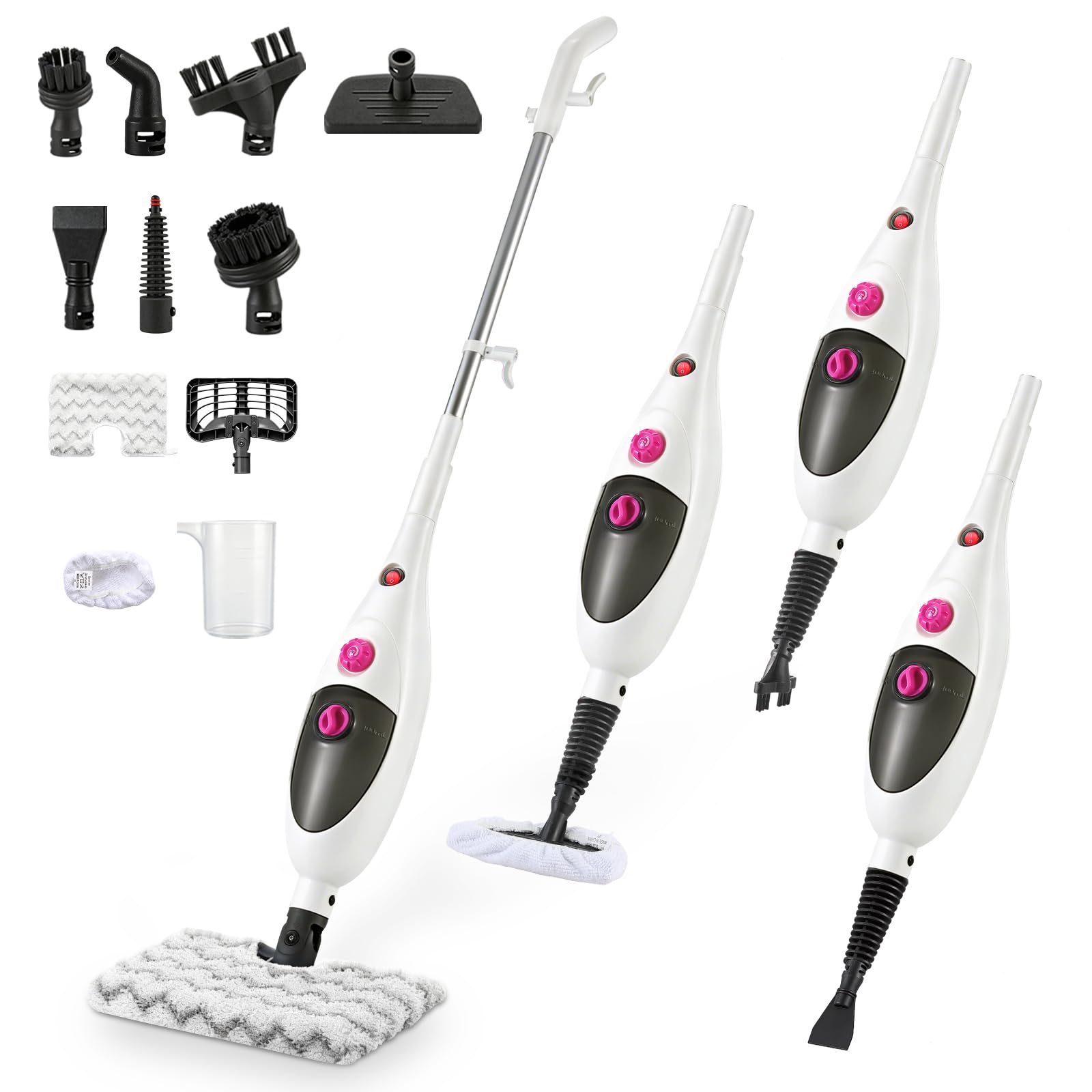 Moolan steam mop on hardwood floors for deep cleaning.